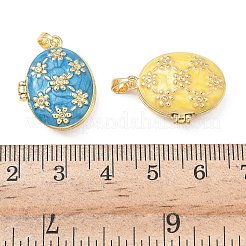Латунь эмаль Locket подвески&nbsp;KK-F923-03A-G