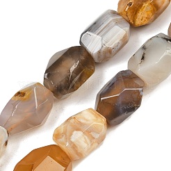 Натуральные бусины из желтого ботсванского агата&nbsp;G-F796-C05-01