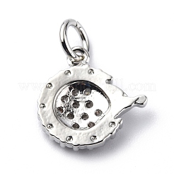 Латунные микро проложить кубического циркония подвески&nbsp;ZIRC-F131-10P