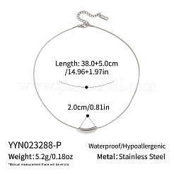 Минималистичные подвески в виде бобов из нержавеющей стали 304 с круглыми цепочками-змейками для женщин.&nbsp;YF8293-2