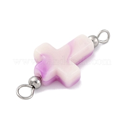 35 шт. 7-х цветные двухцветные акриловые подвески-соединители&nbsp;PALLOY-JF03528-02