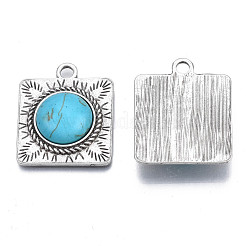 Синтетические бирюзовые подвески&nbsp;PALLOY-N157-027