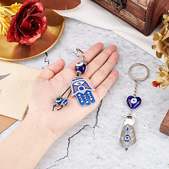 2 шт. 2 стиля турецкая синяя обувь от сглаза/рука хамса/рука Мириам кулон сплав брелок&nbsp;KEYC-AR0001-27