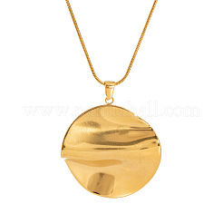 Винтажные плоские круглые подвески из нержавеющей стали 304 для женщин&nbsp;LD8078-2