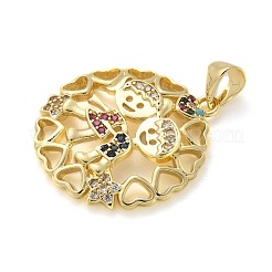 Латунные микро проложить кубического циркония подвески&nbsp;KK-M319-24G-02