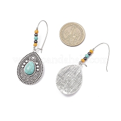 Серьги-подвески в форме капли из сплава&nbsp;EJEW-JE06443