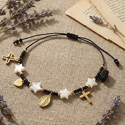 Религиозные браслеты с подвесками из нержавеющей стали 304&nbsp;KS0574