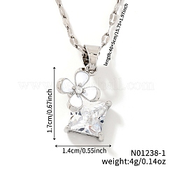 Осенняя европейская и американская мода: ожерелья с подвесками в виде клевера и ветряной мельницы из латуни с прозрачными кубическими цирконами&nbsp;VY0844-1