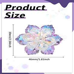 1 шт. штифты-цветы со стразами&nbsp;JEWB-LP0006-07