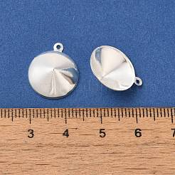 Ионное покрытие (ip) 304 нержавеющая сталь подвеска заостренная задняя часть со стразами&nbsp;STAS-U025-05E-S