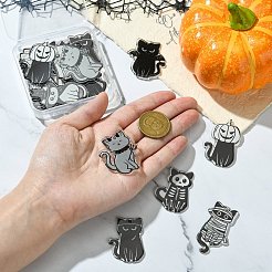 16 шт. 8 стиля подвески из акрила с двусторонней печатью на тему Хэллоуина&nbsp;OACR-CJ0002-08