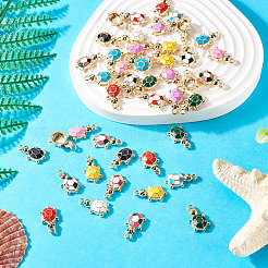 48шт 12 цвета сплава эмалевые подвески&nbsp;PALLOY-TA0002-55G