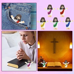 30 шт. 5 цвета пасхальный ПВХ пластиковый Иисус украшение для дисплея&nbsp;DJEW-YW0001-10