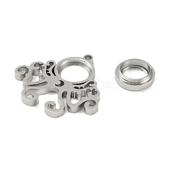 Подвески-медальоны из нержавеющей стали 304&nbsp;STAS-S132-02P