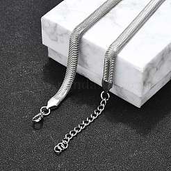 Не тускнеющие цепочки из нержавеющей стали 304 с рисунком «елочка»&nbsp;X-NJEW-G340-03P