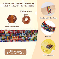 Прозрачные стеклянные бусины&nbsp;GLAA-TA0002-59B