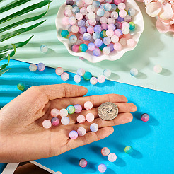 200шт 10 цвета треск стеклянные бусины нити&nbsp;GLAA-TA0003-31A