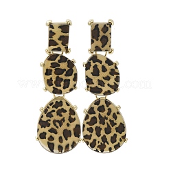 Серьги-гвоздики из акрила и сплава&nbsp;LS-EJEW-M075-01G-02