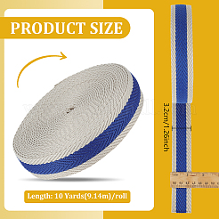 Полосатая лента из полиэстера&nbsp;SRIB-WH0029-007C