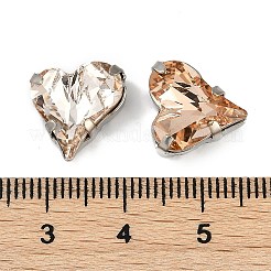 Латунные стеклянные стразы пришивные стразы&nbsp;RGLA-B004-02P-B