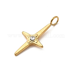 Подвески из нержавеющей стали 304 со стразами&nbsp;STAS-B094-19G