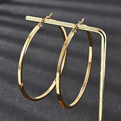 201 серьги-кольца из нержавеющей стали&nbsp;EJEW-P304-14A-G