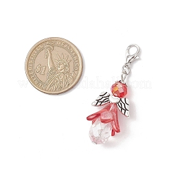 Подвески в виде ангела из стеклянных бусин и акрила&nbsp;HJEW-JM03598