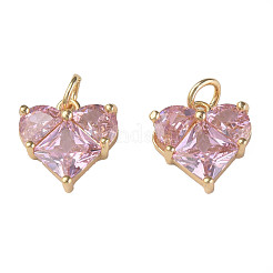 Латунные микропаве прозрачные подвески с фианитом&nbsp;KK-N233-228A