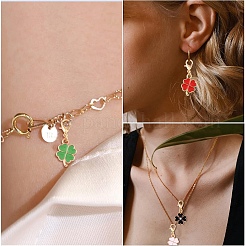 40 шт. 10 шт. 40 шт. 10 стильных эмалевых подвесных украшений из сплава&nbsp;HJEW-YW00187