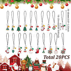 Рождественские сплавы эмалированные мобильные ремешки&nbsp;HJEW-GA00026