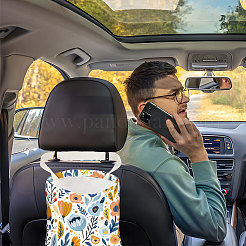 2 шт. двухцветные полиэстеровые подвесные автомобильные мусорные мешки с принтом&nbsp;ABAG-DR0001-16D