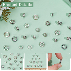 150шт. 15 стиля наборов бусин из сплава в тибетском стиле&nbsp;TIBEB-SC0001-50