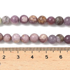 Натуральный лепидолит / пурпурный слюдяный камень бисер пряди&nbsp;G-F591-28-6mm