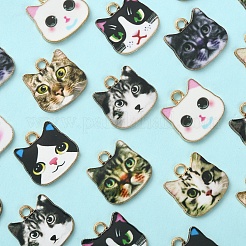 Подвески из сплава с принтом в 45 стилях&nbsp;ENAM-CJ0003-46