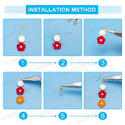 183 шт. набор для самостоятельного изготовления сережек в цветочном стиле&nbsp;DIY-SC0015-48