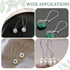 120 шт. серьги-кольца из нержавеющей стали 304 с фурнитурой в виде почки&nbsp;STAS-SP0001-32C-P