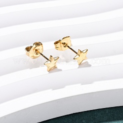 Серьги-гвоздики из нержавеющей стали 304&nbsp;EJEW-Z134-04G