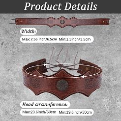 Ободки для волос из искусственной кожи и сплава для женщин и девочек&nbsp;OHAR-WH20009-02B-02