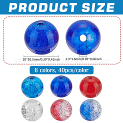 Рождественская тематика распыление/выпечка окрашенные стеклянные бусины с трещинами нити&nbsp;CCG-PH0001-22E