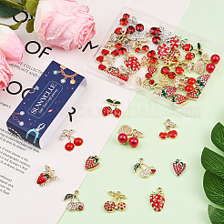40 шт. 20 подвески из сплава клубники и вишни&nbsp;FIND-SC0019-91