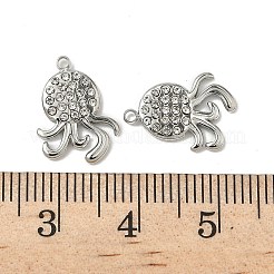 Подвески из нержавеющей стали 304 со стразами&nbsp;STAS-V015-06P