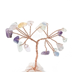 Натуральные флюоритовые чипсы Дерево жизни украшения&nbsp;DJEW-P022-01B-05