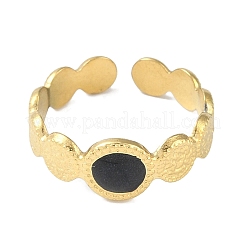 Кольца-манжеты из нержавеющей стали 304 с ионным покрытием (IP) с текстурированной эмалью&nbsp;RJEW-L107-066G-02