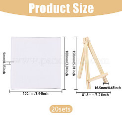 Квадратные деревянные доски для рисования&nbsp;DIY-WH0622-483B