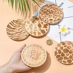 5 шт. 5-х цветная деревянная подставка&nbsp;AJEW-CJ0001-67