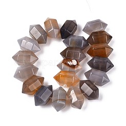 Серые натуральные бусины из агата &nbsp;G-T142-56