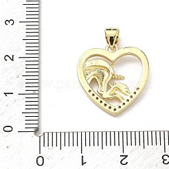 Латунные микропаве прозрачные подвески с фианитом&nbsp;KK-P350-08G