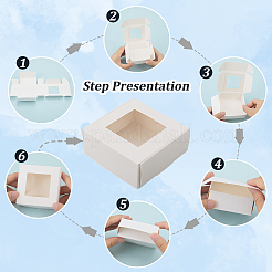 Квадратные бумажные коробки с прозрачным окном&nbsp;SOAP-DJ0001-02B-03