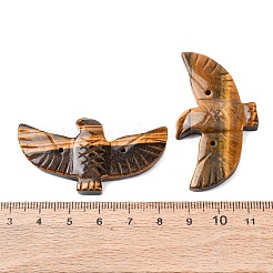 Большие резные подвески из натурального тигрового глаза&nbsp;G-A288-01F