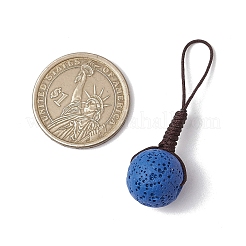 Круглые подвесные украшения из натуральной лавы&nbsp;PALLOY-JF03446